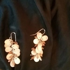 Lovely beaded earthtone earrings French backing